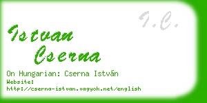 istvan cserna business card